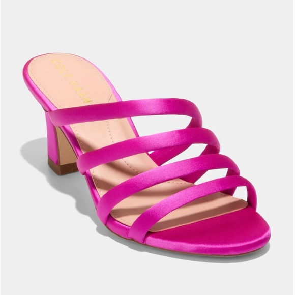 Cole Haan Shoes - COLE HAAN Barbie Pink Satin Adella Sandal Heels | Size 8.5
